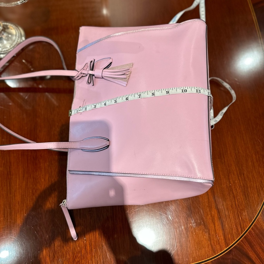 Like NEW Kate Spade tote beautiful pink leather zip tote - Picture 11 of 11